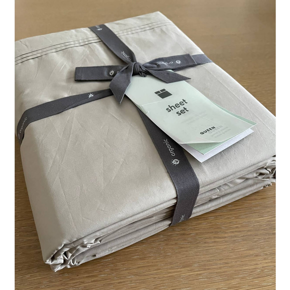 West Elm Bedding New West Elm Organic Queen Sheet Set Pearl Gray